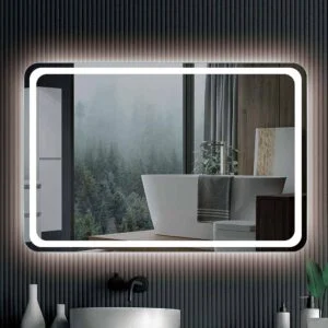 Espelho retangular CAROLA luz led perimetral