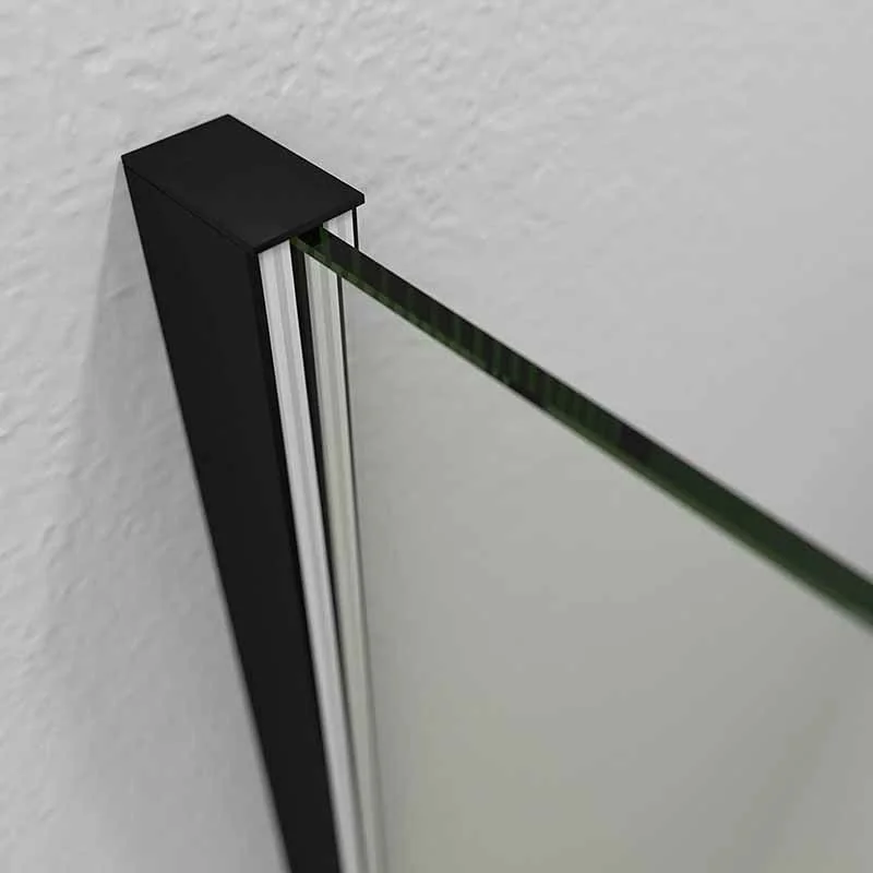 Resguardo de duche fixo Perfil ZEN Matte Black – Vidro de 8 MM com tratamento anti-calcário incluído - Braço de fixação extensível em aço. - Image 3