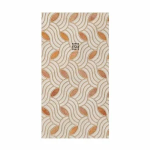 Base de duche em resina Art-Deco com textura ardósia Flamand. STONE antiderrapante 3D moderno