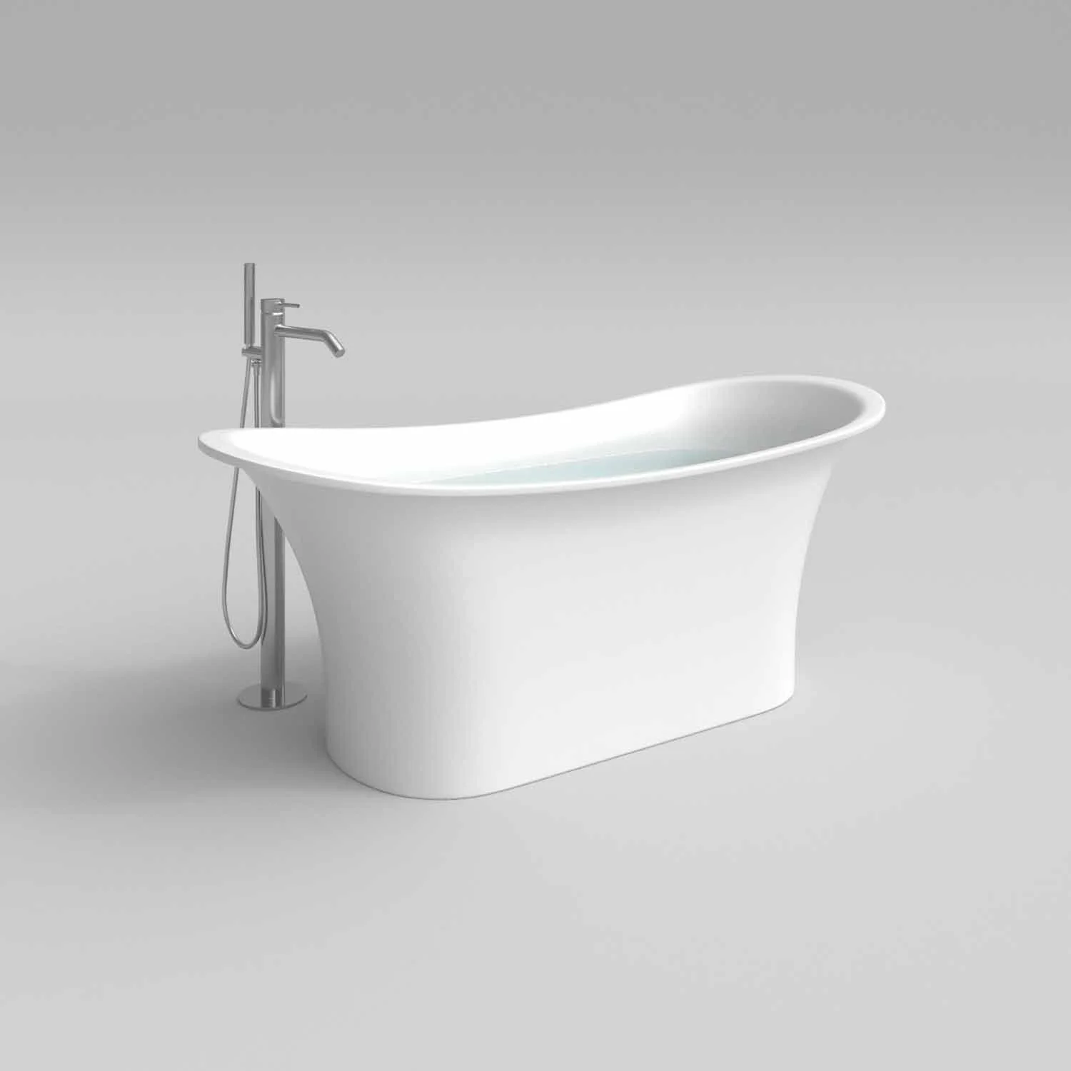 Banheira autônoma CAROLLA superfície sólida oval 158.4×68.9 cm - Image 6
