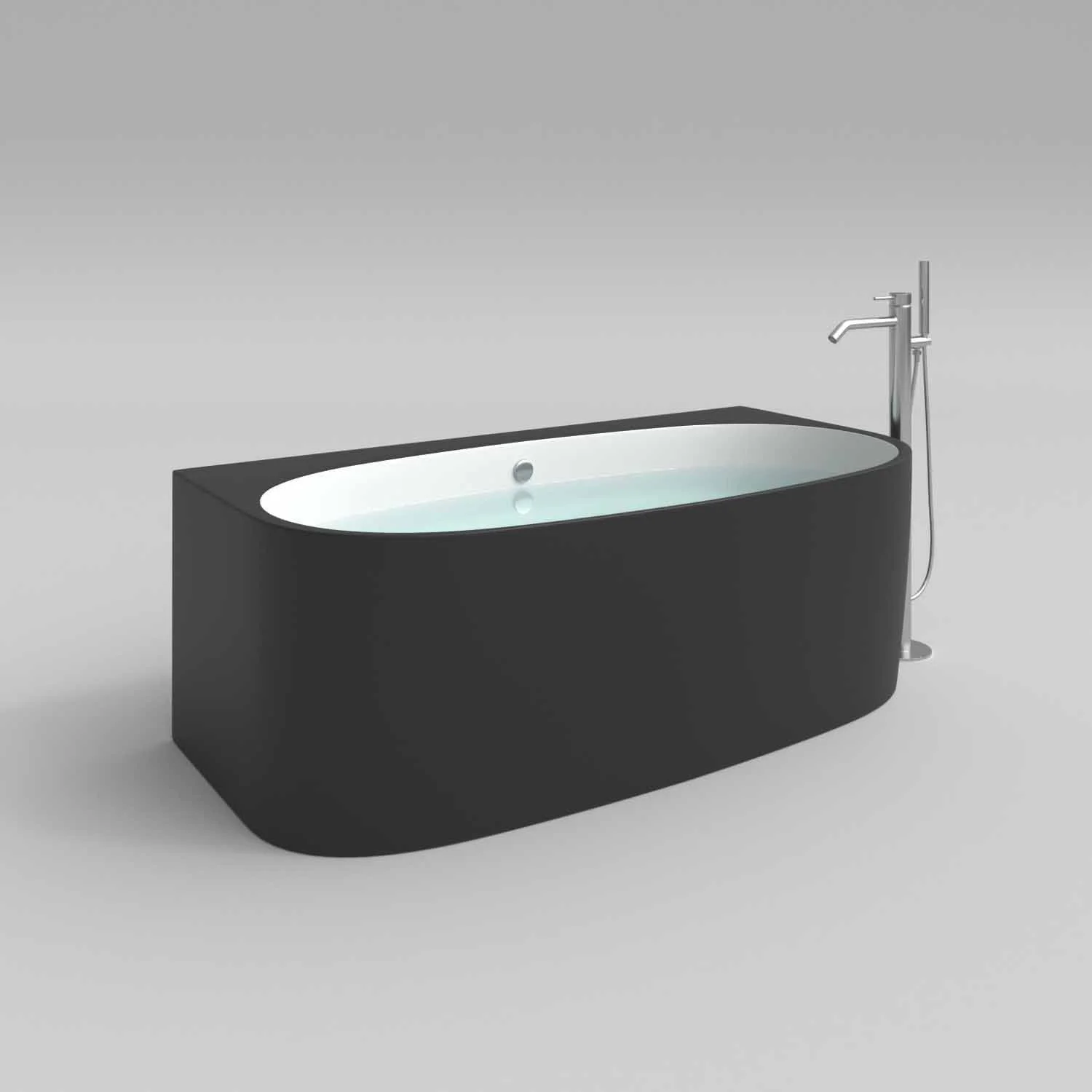 Banheira autônoma oval de superfície sólida COUVE 158×86 cm - Image 5