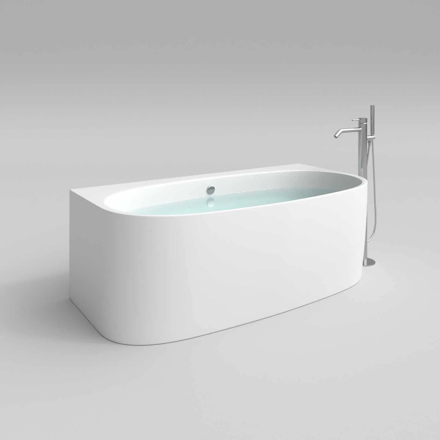 Banheira autônoma oval de superfície sólida COUVE 158×86 cm - Image 7