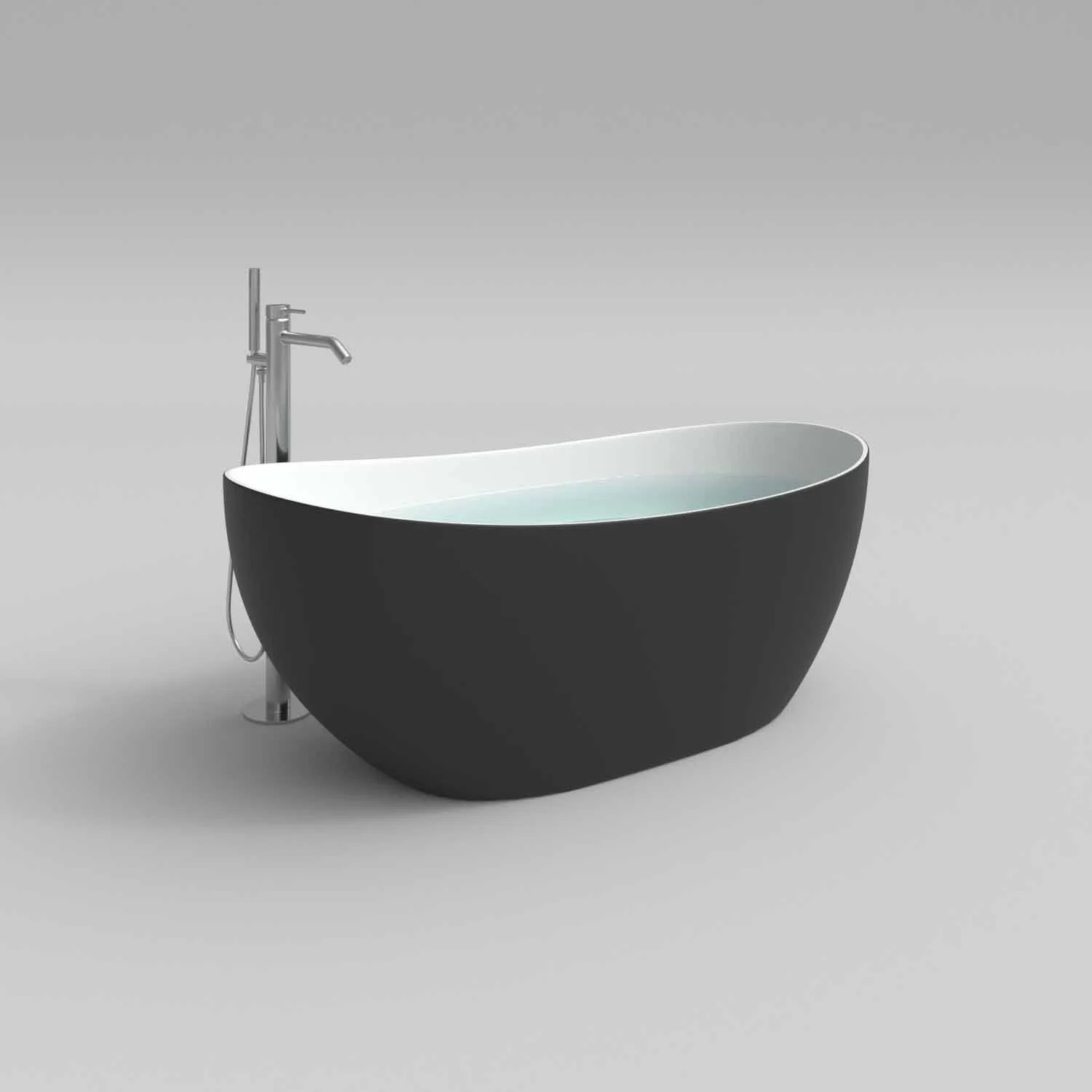 Banheira autônoma CLOE superfície sólida oval 158×77 cm - Image 4