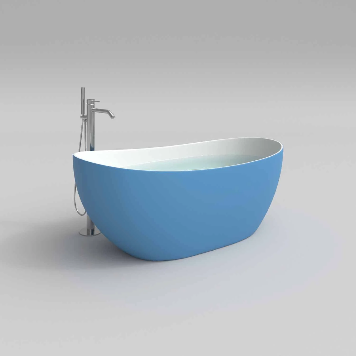 Banheira autônoma CLOE superfície sólida oval 158×77 cm - Image 6