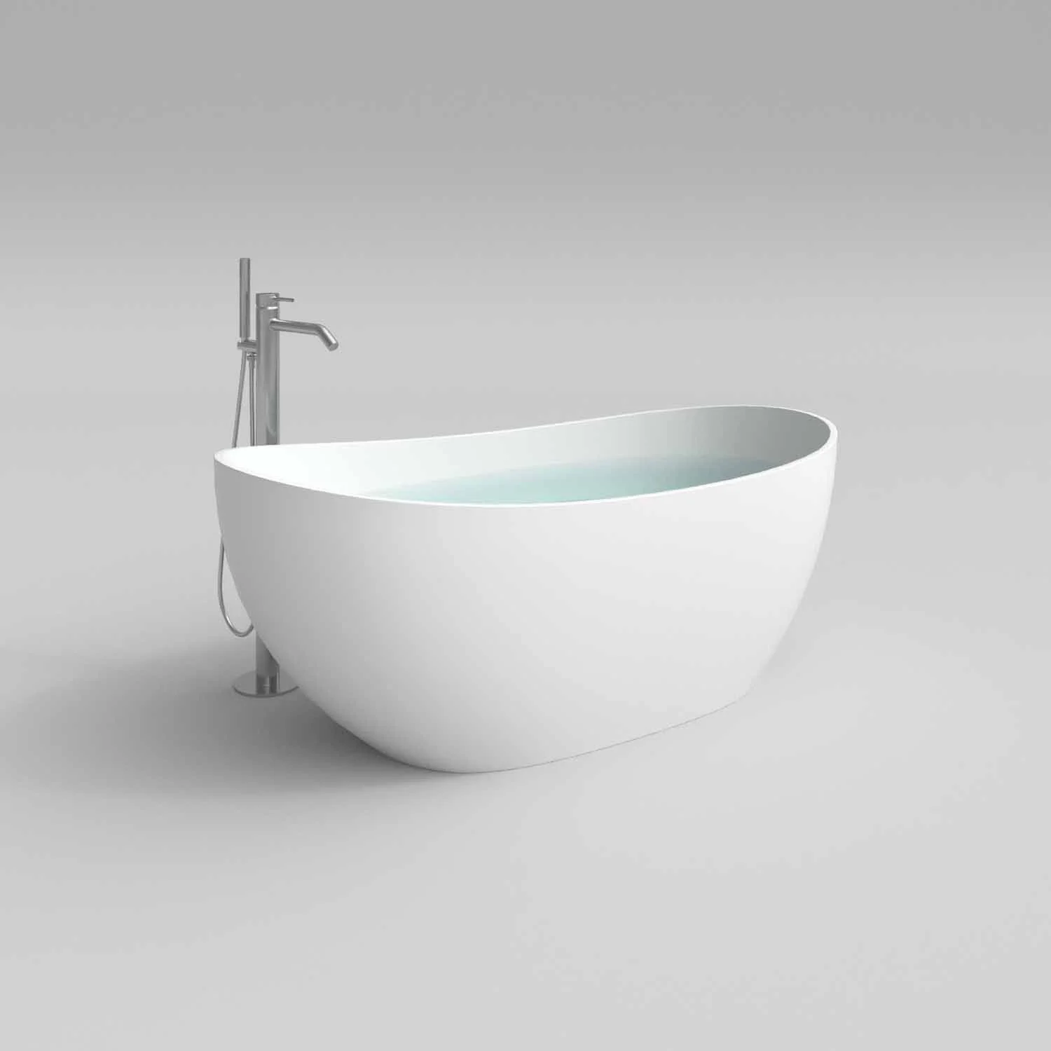 Banheira autônoma CLOE superfície sólida oval 158×77 cm - Image 5