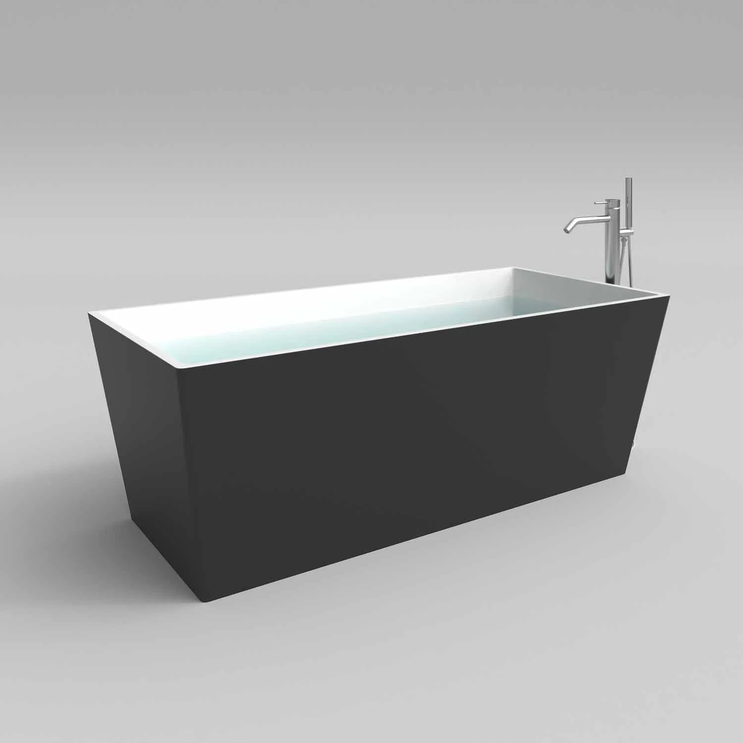 Banheira autônoma ANNA superfície sólida retangular 175×79.5 cm - Image 4