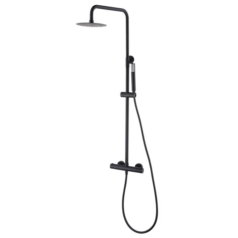 Conjunto de duche termostático Monza preto mate [ VAROBATH ]