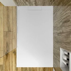 Base de duche em resina SYSTEM Arena – cores à escolha – textura de ardósia – antibacteriana e antiderrapante