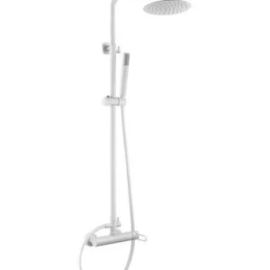 Coluna de duche Milos branco mate [ VAROBATH ]