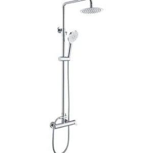 Coluna de duche Elba cromado/branco [ VAROBATH ]