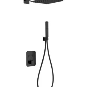 Coluna de duche termostática encastrada Preto Madeira [ VAROBATH ]