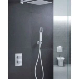 Coluna de duche termostática encastrada Cíes white [ VAROBATH ]