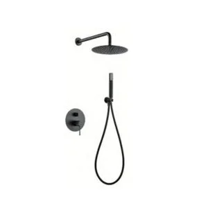 ► Coluna de duche embutida Line Black Gun Metal [ VAROBATH ]