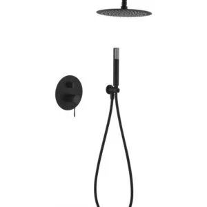 ► Coluna de duche embutida Line preto mate [ VAROBATH ]