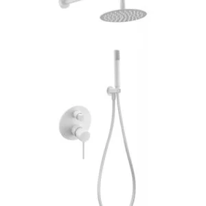 Coluna de duche embutida Milos Stick branco [ VAROBATH ]