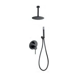 Coluna de duche embutida Thalos Stick preto mate [ VAROBATH ]