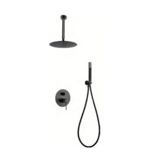 Coluna de duche oculta Top Black Gun Metal [ VAROBATH ]