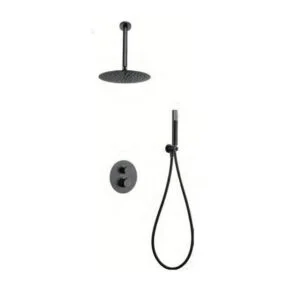 Coluna de duche termostática encastrada Top Black Gun Metal [ VAROBATH ]