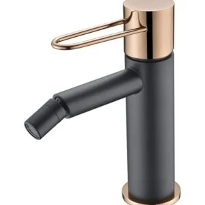 Torneira para bidé Milos preto ouro rosa [ VAROBATH ]