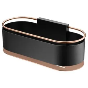 Saboneteira frontal Anga ouro rosé preto [ VAROBATH ]