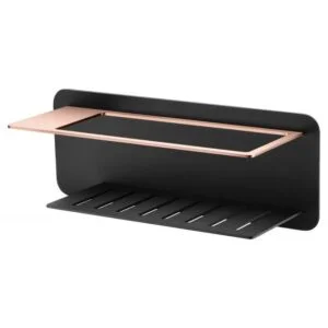 Saboneteira frontal Bethari ouro rosé preto [ VAROBATH ]