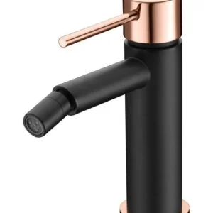 Torneira para bidé Milos Stick preto ouro rosa [ VAROBATH ]