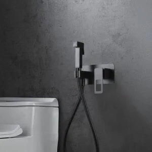 Bidé misturador encastrado Suécia preto mate [ VAROBATH ]