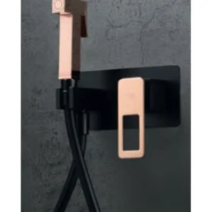 Bidé misturador embutido Suécia preto ouro rosa [ VAROBATH ]