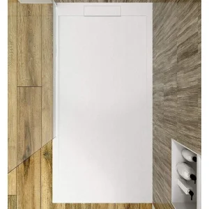 SISTEMA Base de duche em resina branca – cores à escolha – textura ardósia – antibacteriana e antiderrapante