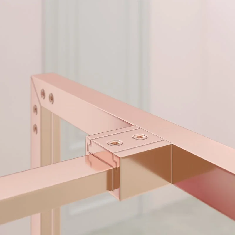 Resguardo de duche fixo à medida LINE com perfis emoldurados 2 corpos - Vidro de 4 MM com tratamento anti-calcário incluído - Braço de fixação em aço inoxidável - Image 4