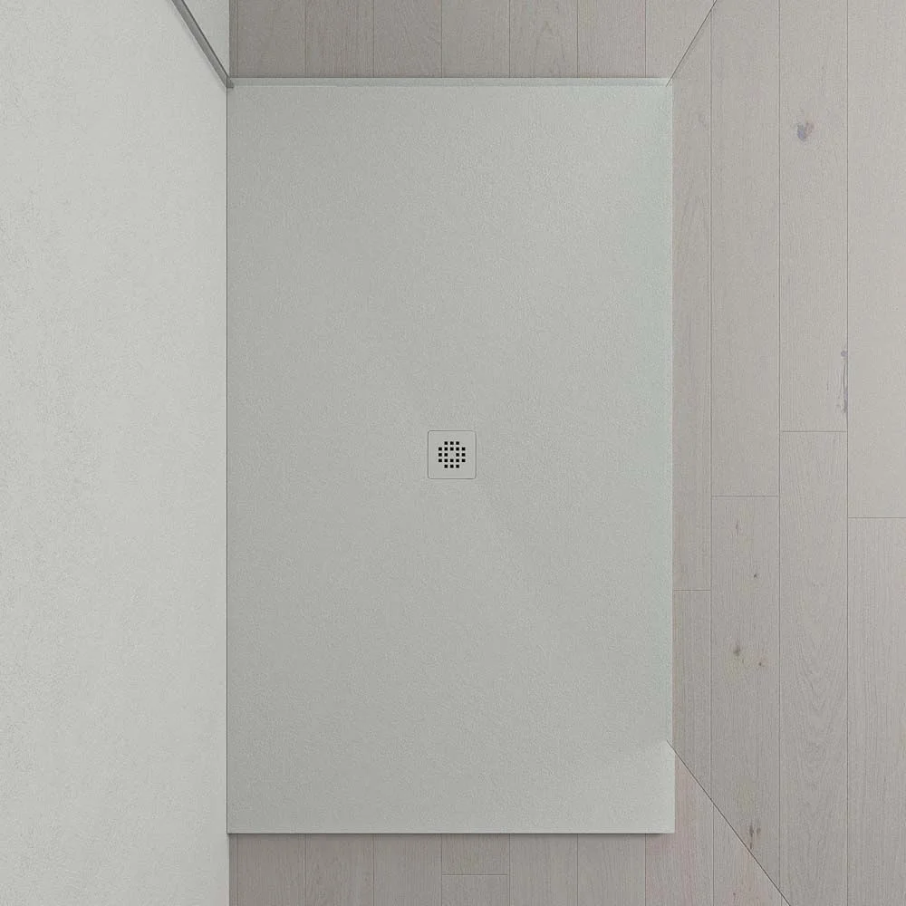 Base de duche em resina Extra-grande XXL com textura de ardósia e antiderrapante AREIA Ral 7035