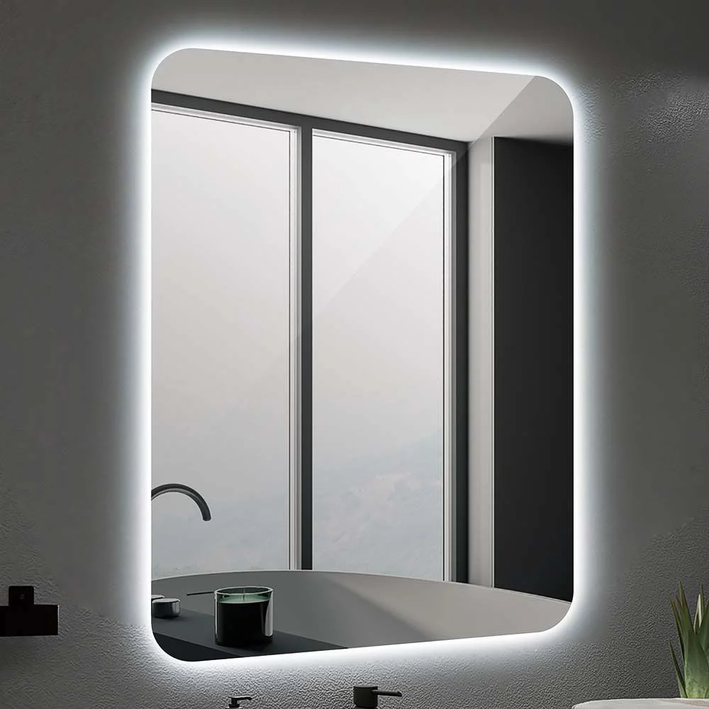 Espelho retangular DUOS luz led perimetral