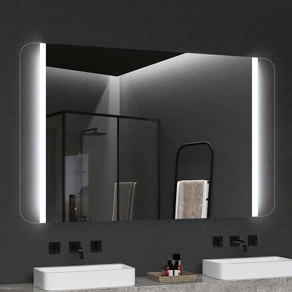 Espelho retangular ALYA luz led vertical. anti nevoeiro