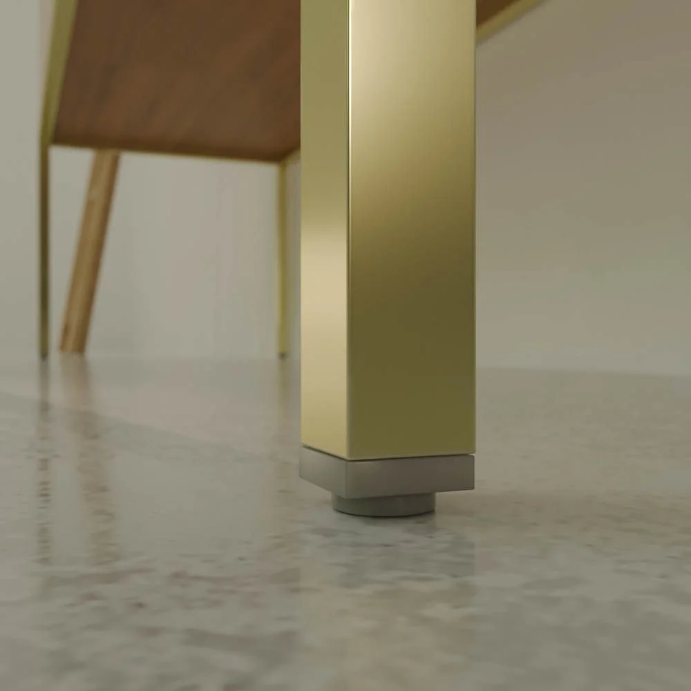 Móveis de casa de banho OPERA com pés 3 portas com bancada SOLID SURFACE 2 cubas RAIZ OLMO - Image 10