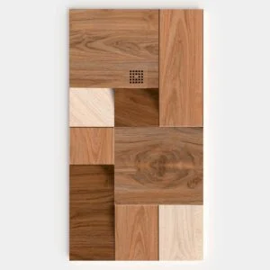 Base de duche em resina com efeito madeira Elm com textura de ardósia - antiderrapante STONE 3D moderna