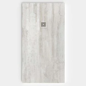 Base de duche em resina com efeito madeira Tano com textura de ardósia - antiderrapante STONE 3D moderna