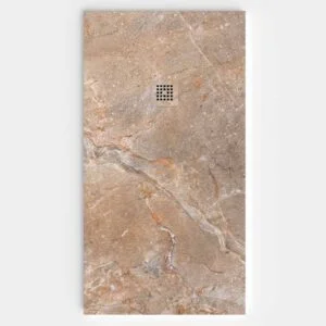 Base de duche em resina com textura de ardósia. Efeito mármore Coralito - moderno STONE 3D antiderrapante
