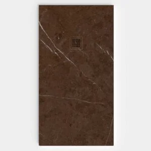 Base de duche em resina com textura de ardósia. Efeito mármore Dark - moderno STONE 3D antiderrapante