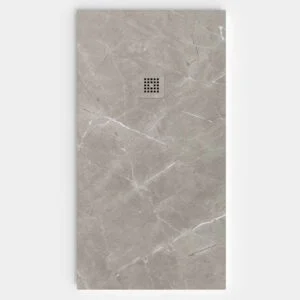 Base de duche em resina com textura de ardósia. Efeito mármore Grigio - moderno STONE 3D antiderrapante