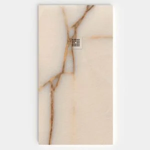 Base de duche em resina com textura de ardósia. Efeito mármore Marmara - moderno STONE 3D antiderrapante