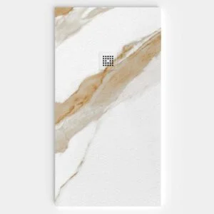 Base de duche em resina com textura de ardósia. Efeito mármore Pietra - moderno STONE 3D antiderrapante