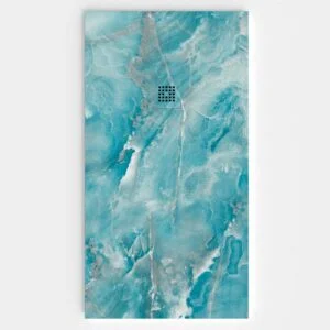 Base de duche em resina com textura de ardósia. Efeito mármore Rafaello - moderno STONE 3D antiderrapante