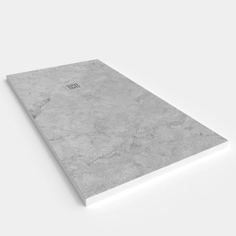 Base de duche em resina com textura de ardósia. Efeito mármore Rain - moderno STONE 3D antiderrapante - Image 2
