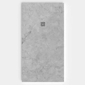 Base de duche em resina com textura de ardósia. Efeito mármore Rain - moderno STONE 3D antiderrapante