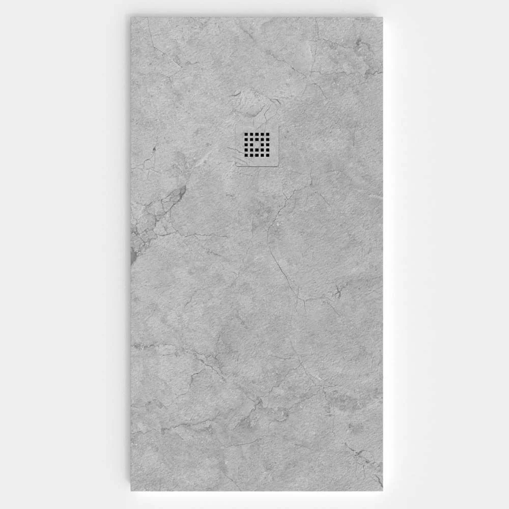 Base de duche em resina com textura de ardósia. Efeito mármore Rain - moderno STONE 3D antiderrapante