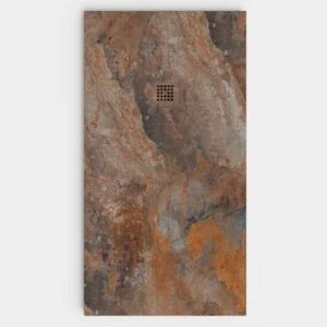 Base de duche em resina com textura de ardósia. Efeito mármore Razzo - moderno STONE 3D antiderrapante