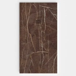 Base de duche em resina com textura de ardósia. Efeito mármore Tranco - moderno STONE 3D antiderrapante