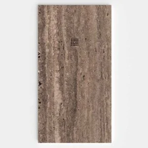 Base de duche em resina com textura de ardósia. Efeito mármore Volaka - moderno STONE 3D antiderrapante