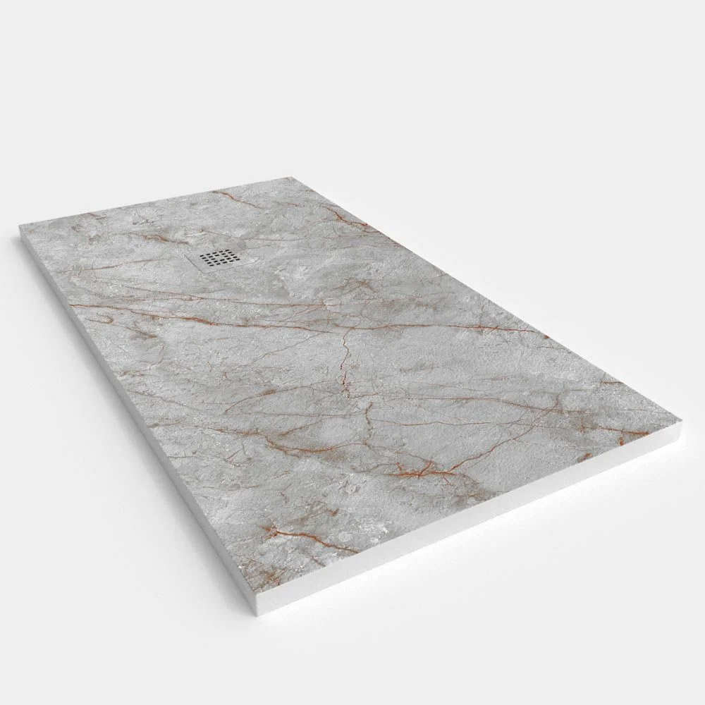 Base de duche em resina com textura de ardósia. Efeito mármore Zara - moderno STONE 3D antiderrapante - Image 2