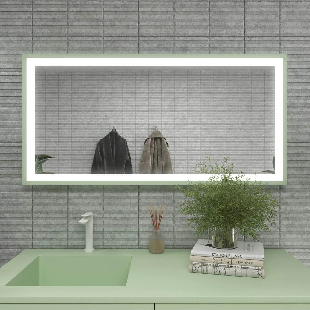 Móvel de casa de banho DUNE suspenso 4 gavetas com tampo em SOLID SURFACE 2 lavatórios Verde Esbranquiçado - Image 8